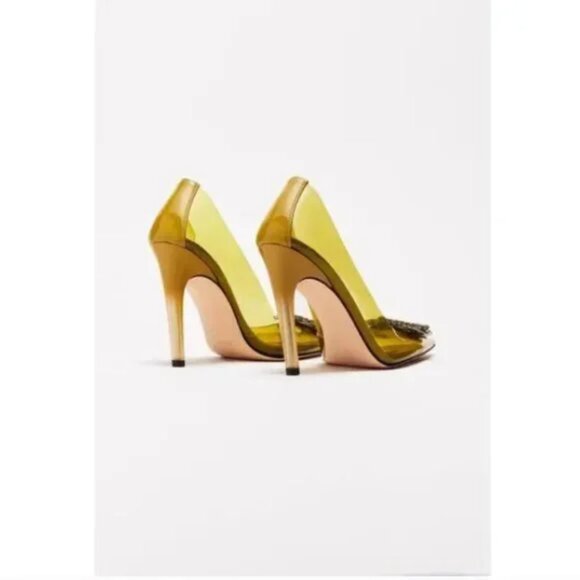 Good American Olive/Gold CINDER-F*CKING-RELLA PUMP Size 13 - Picture 4 of 11